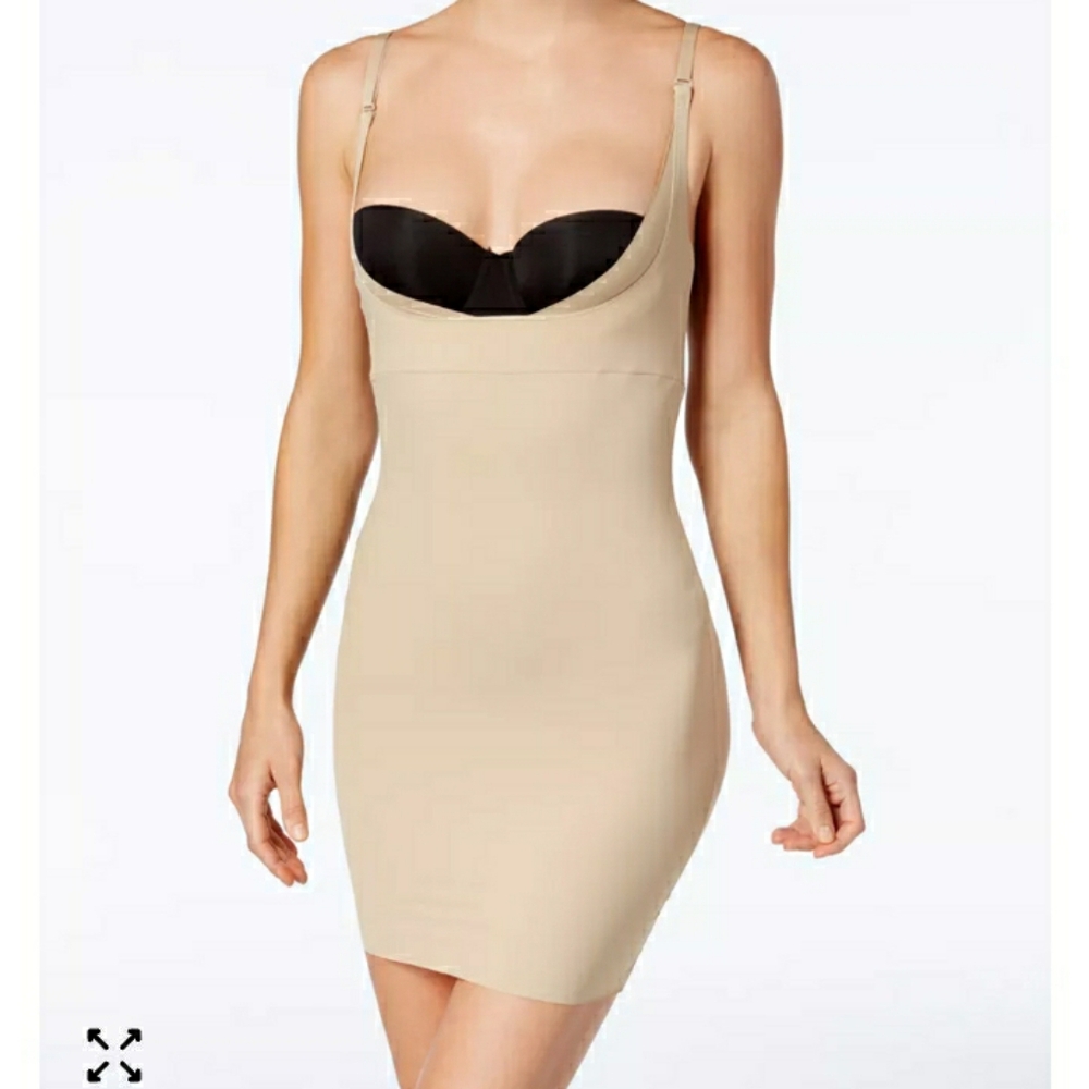 New Large Shapewear Wear Your Own Bra Firm Control slip 2541 Nude Beige Color